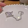 Collar de Empalme de Perlas para Mujer Nuevo Zircón Borla de Mariposa Cadena Clavicular Diseño Novedoso de Nicho Lujo Accesible Enlace de Cuello de Alta Gama