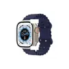 Para Apple Watch 8 Ultra Watch Pulseira de Silicone Marinho Fivela Apple Fivela Borboleta Pulseira