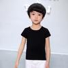 Ropa Infantil 2024 Verano Camiseta de Manga Corta para Niños Algodón Niños Tops de Color Sólido Venta al por Mayor Una Pieza Envío Directo Ropa Interior Estilo K