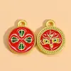 Colgante de Cinco Vías Dios de la Riqueza Oro Arena Accesorios Joyería DIY Pulsera Tíbet Cuerda de Collar Ojo de Buda Dios de la Riqueza Colgante Pequeño