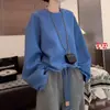 Moletom Estilo Coreano Simples Versátil Barra Ondulada Gola Redonda Outono Novo Casual Temperamento Solto Emagrecimento Manga Longa