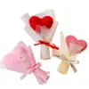 Ramo de Flores Artificiales Tejidas, Ramo en Forma de Corazón, Decoración de Coche con Flores Hechas a Mano, Ramo Pequeño, Venta al por Mayor Transfronteriza, Recuerdo, Flor Artificial