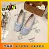 Zapatos de Abuela Estilo Retro Francés 2025 Nuevo Modelo de Verano Lazo Zapatos Planos Bajos de Ballet Punta Cuadrada Zapatos Planos de Gamuza