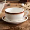 Taza de Café de Cerámica Creativa Profesional para Arte Latte Latte Espresso Capu Clásica Granito Retro Taza de Café y Platillo