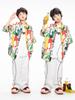 Ropa de moda para niños de hip-hop, traje de camisa con flores para niños y niñas, ropa holgada de rendimiento de hip-hop para niños