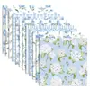 WW119 Flor Azul Hortensia Verano Wenchuang Decoración Bloc de Notas Material Papel Papel de Fondo para Scrapbook
