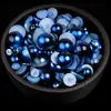 Gradiente de Sereia Pérola Semi-redonda Arte de Unha Fundo Plano Tamanho Misto Pérola Mágica Bolsa de Miçangas Japonesas Acessórios