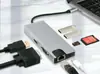Estación de Acoplamiento Tipo C Proyección HDMI Pantalla Hub para Notebook Usb-C Lector de Tarjetas Estación de Acoplamiento Adaptador Rj45
