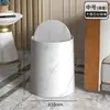 Cesta de Papel Estilo Chino al por Mayor Fabricante Retro Imitación Madera Doble Cubo de Basura Set para Uso Doméstico Nuevo Gran Capacidad para Sala de Estar y Cocina