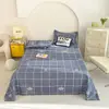 Ins pieza única algodón lavado estampado producto individual sábana de cama cepillado dormitorio de estudiante algodón aloe sábana individual doble al por mayor