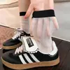 Calcetines de verano para mujer, finos de malla de algodón, hasta la pantorrilla, estilo coreano ins, calcetines holgados estilo ballet de verano