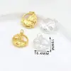 Pingente Banhado a Ouro 14K que Preserva a Cor com a Palavra "Fortuna" Pequeno Pingente para Pulseira Acessório Pulseira DIY Acessórios de Contas Atacado D104