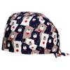 Gorro Quirúrgico Estampado Algodón Puro Ajustable con Botón con Banda Absorbente de Sudor Color Sólido Gorro de Sala de Operaciones para Doctor Gorro de Enfermera UCI