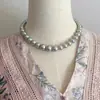 Nuevo Estilo Francés Talla Perla Degradado Mismo Estilo Shijia Collar Redondo Lujo Ligero Cadena Distintiva Resistente Joyería Qingdao Mujer