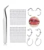 Transfronterizo 180 3 piezas 4/chapado en plata/chapado en oro calcomanías joyería falsa de perforación Amazon temu venta caliente