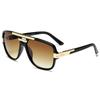 Gafas de sol retro carey Moda europea y americana Elegantes y nobles Gafas de sol metálicas para hombre y mujer Gafas de sol de color marrón degradado