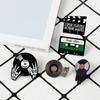 Aliexpress Popular Gramofone de Disco Broche Liga Crânio Dedo Fita Broche