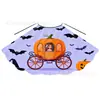 Disfraz Infantil de Halloween Capa de Calabaza Guadaña Manchada de Sangre Capa con Estampado de Halloween para Niños Pequeños y Bebés