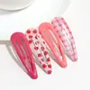 Nuevo Pasador Lindo y Dulce de Gota de Agua Estampado de Puntos de Fruta Versátil para Flequillo Cabello Suelto Pinza Lateral Set de Accesorios para el Cabello