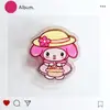 Clip de Polipropileno Sanrio de Verano Dibujos Animados Periféricos Acrílico Doble Cara Sencillo y Lindo Clip Organizador de Papeles de Examen Kuromi