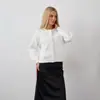 Chaqueta Suéter Blanca Estilo Europeo y Americano Transfronteriza Rusa para Mujer en Otoño e Invierno, Cárdigan de Punto de Imitación de Terciopelo de Visón Suelto de Alta Gama