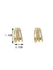 Brincos de Argola Minimalistas da Moda com Três Fileiras de Zircônia Microincrustada Moda Exquisitos de Alta Qualidade Versáteis Brincos Atacado