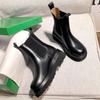 Botines Chelsea Estilo Británico Otoño e Invierno de Caña Media con Suela Gruesa para Aumentar Altura para Mujer, Botines Martin de Moda con un Toque Fashion