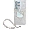 Funda para Teléfono Móvil Pulsera Espejo Corona Electrochapada IMD Adecuada para Apple 16E Película para Lente 15 Estilo Girly 14 Sentido de Alta Gama 13