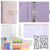 Cuaderno con Cremallera Color Macarrón al por Mayor Transfronterizo Planificador Creativo A6 de Hojas Sueltas Planificador de Presupuesto en Efectivo