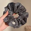 Ligas para el cabello estilo coreano, ligeras, con estampado de leopardo, elásticos para el cabello retro extragrandes, bandas elásticas para el cabello muy elásticas, scrunchies de moda para mujer