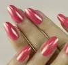Colección Transfronteriza de Uñas Postizas de Color Sólido Más Vendida, Uñas Postizas de Estilo Europeo y Americano Sencillo, Uñas Portátiles de Longitud Media con Forma de Almendra al por Mayor
