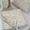 Conjunto de Colcha de Verão Quatro Peças Classe A Grau Materno e Infantil Seda Gelada Algodão Linho, Estilo Ins Refrescante Seda Gelada Lavável à Máquina Ar Condicionado Colcha Fina
