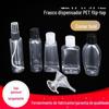 Garrafa Oval com Tampa Flip-Top para Animais de Estimação 50ml/100ml para Necessidades Diárias, Garrafa Reabastecível com Tampa Flip-Top para Animais de Estimação, Garrafa Plástica para Óleo Essencial, Garrafa de Óleo Essencial