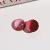 Estilo Nuevo Otoño e Invierno Degradado de Dos Colores Cielo Estrellado con Purpurina Alta Transparencia Redonda de Resina Semiredonda Pendientes DIY para Accesorios de Mujer