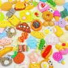 Comida em miniatura para brincar diy cola de creme acessórios para capa de celular acessórios pão biscoitos mistos brinquedos artesanais infantis
