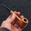 Pipa de Madera Maciza a la Antigua Soporte para Cigarrillo Pipa con Filtro Hecha a Mano Moderna Soporte para Cigarrillo Madera Maciza Fondo Redondo Pipa con Filtro Vela Excelente