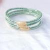 Venta Caliente Pulsera de Piedra de Nacimiento de Silicona de 3 Capas Traje de Cinta Pulsera de Diamante Roto con Lazo para Mujer Venta Directa de Fábrica