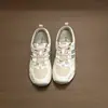 Nuevo modelo de verano, zapatillas deportivas casuales transpirables de malla de cuero suave genuino para mujer, suela gruesa que aumenta la altura, tipo "dad shoes", versátiles y cómodas para correr