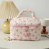 Nuevo Neceser con Lazo Gran Capacidad Bolso de Mano Bolso de Tocador para Mujer Bolsas de Almacenamiento para Cosméticos y Labiales