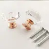 Manípulo de furadeira chata de cristal para móveis, guarda-roupas, portas, gavetas, armários, armários, liga de alumínio, orifício único, manípulo de ferragem, atacado de comércio exterior