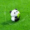 Figurillas miniatura de bambú y panda para crear encantadores microlandsajes, perfectas para jardinería y decoración de paisajismo DIY