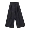 [Comos Cms] 2025 Outono Novo Estilo Coreano Soltos Casuais Jeans de Perna Larga Cm255036
