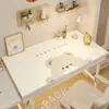 Tapete de Mesa Infantil Estilo Creme Italiano Tapete de Proteção para Mesa de Estudo de Estudante Tapete de Mesa de Couro Desenho Animado Tapete de Mesa de Escrita