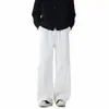 Pantalones Deportivos Casuales de Pierna Recta Estilo Americano para Hombres y Mujeres, Tendencia de Primavera y Otoño, Marca Nueva, Versátiles, Holgados, Pierna Ancha, Moda, Pantalones Largos
