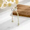 Nuevo Diseño de Nicho Henson Lazo Corazón Cadena de Circonita Lámpara Colgante Pendientes de Aro de Lujo de Nicho