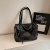 Bolsa de Grande Capacidade para Mulheres Inverno 2025 Nova Bolsa Transversal Casual Retrô Estilo Coreano Bolsa Tote de Ombro Único para Trabalho e Dia a Dia