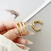 Pendientes Imi Europeos y Americanos de Lujo Accesible Geométricos Exagerados en Forma de Corazón de Acero de Titanio Pendientes de Acero de Titanio con Líneas Retorcidas Personalizadas Pendientes Pendientes Venta al por Mayor