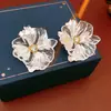 Brincos Grandes Exagerados Florais Elegantes para Mulheres, Estilo Único, Novos Populares de 2026 Brincos Retrô Franceses, Luxo Leve e de Alta Qualidade