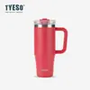 Tyeso Grande Capacidade 40oz Alça Copo de Carro Aço Inoxidável Copo Térmico Amazon Transfronteiriço Copo de Gelo para Carro