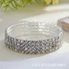 Pulsera Elástica de 4 mm Multihilo Full Diamond Exportación Venta al por Mayor Joyería de Diamante Transfronteriza Venta al por Mayor